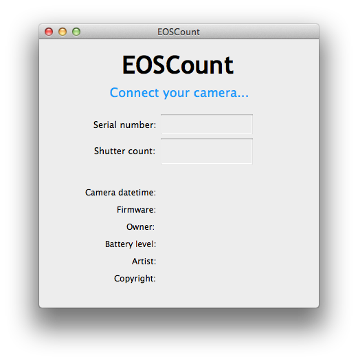 canon shutter count for mac