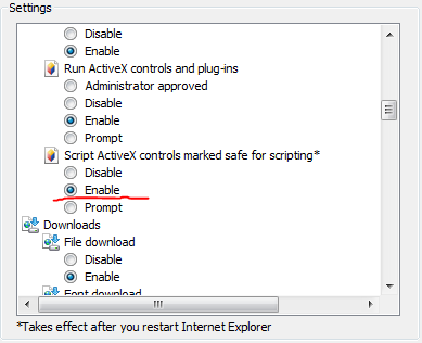 Script ActiveX controls marked safe for scripting